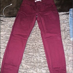 Maroon jeans